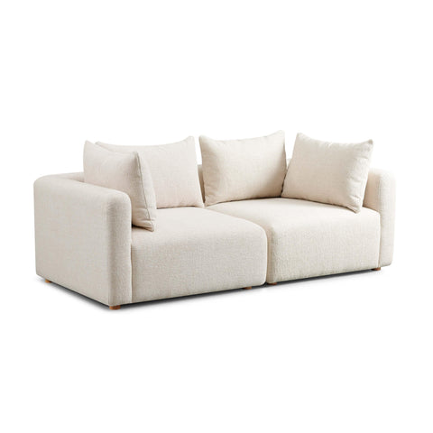 Hangover Contemporary Loveseat Sofa with Loose Cushions