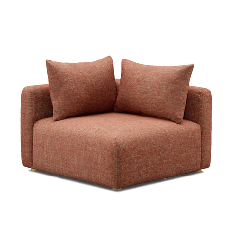 Modern Modular Sofa with Armrests and Loose Cushions