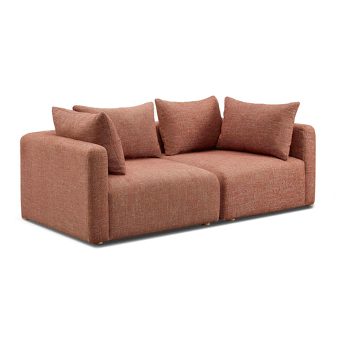 Hangover Contemporary Loveseat Sofa with Loose Cushions