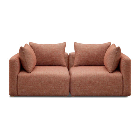 Hangover Contemporary Loveseat Sofa with Loose Cushions