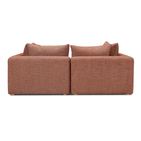 Hangover Contemporary Loveseat Sofa with Loose Cushions