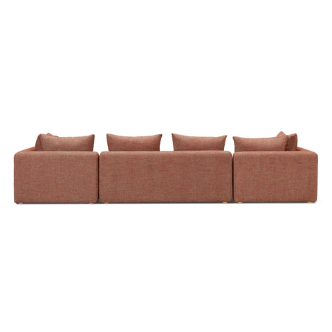 Contemporary Modular Sofa with Armrests and Loose Cushions