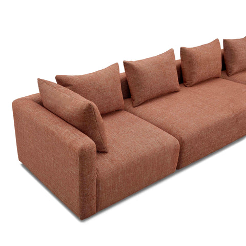 Contemporary Modular Sofa with Armrests and Loose Cushions
