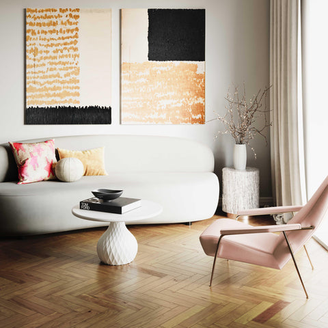 TOV Furniture Tulum Geometric Drum Coffee Table