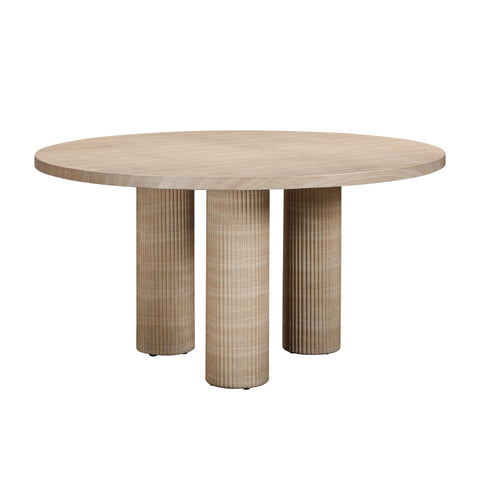 TOV Furniture Tulip Fluted Drum Dining Table