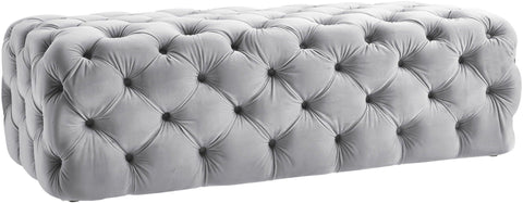 Timeless Minimalist Modern Tufted Velvet Cocktail Ottoman