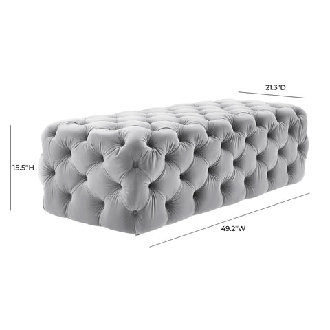 Timeless Minimalist Modern Tufted Velvet Cocktail Ottoman