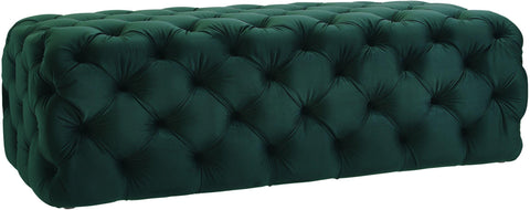 Timeless Minimalist Modern Tufted Velvet Cocktail Ottoman