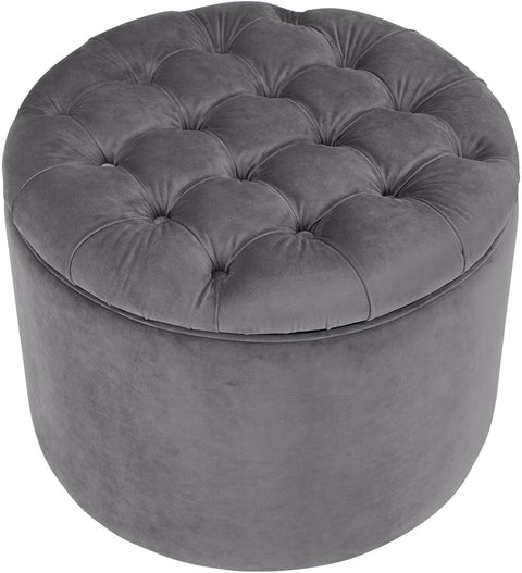 Space Saving Contemporary Tufted Storage Ottoman