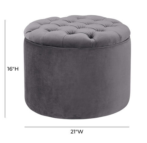 Space Saving Contemporary Tufted Storage Ottoman