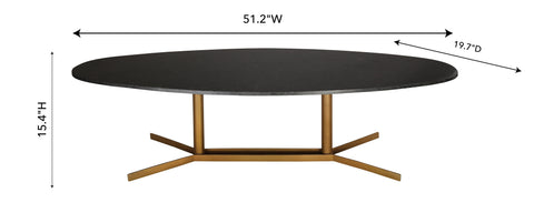 Gemma Timeless Minimalist Curved Marble Coffee Table