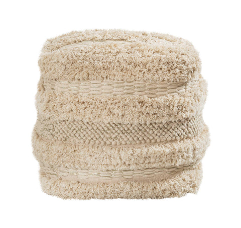 Timeless Minimalist Bohemian Hand Woven Pouf Ottoman