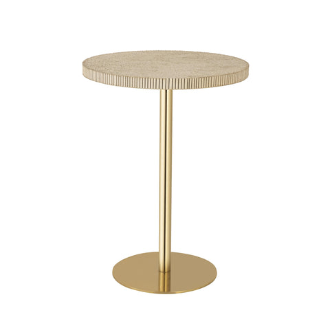 Fiona Space Saving Fluted Round Drum Accent Table