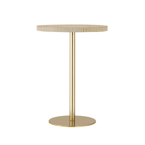 Fiona Space Saving Fluted Round Drum Accent Table