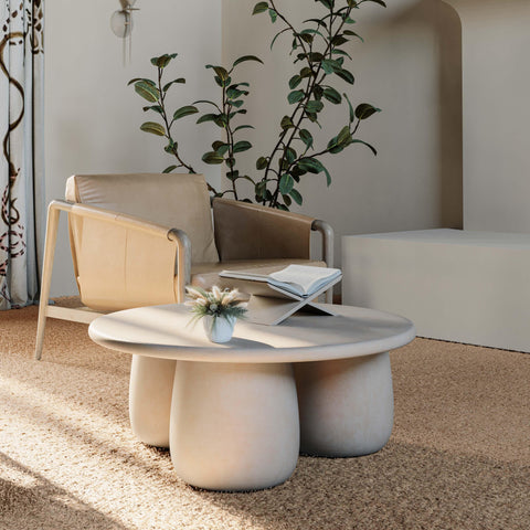 TOV Furniture Rahul Organic Modern Nature-Driven Modernist Coffee Table