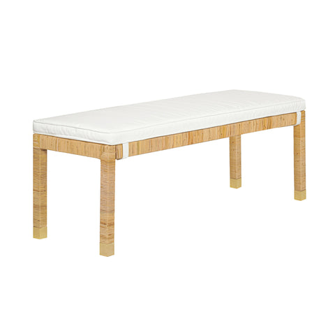 Timeless Minimalist Coastal Upholstered Accent Bench