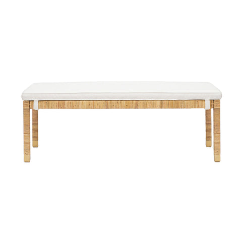 Timeless Minimalist Coastal Upholstered Accent Bench
