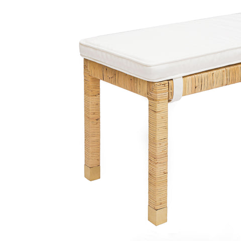 Timeless Minimalist Coastal Upholstered Accent Bench