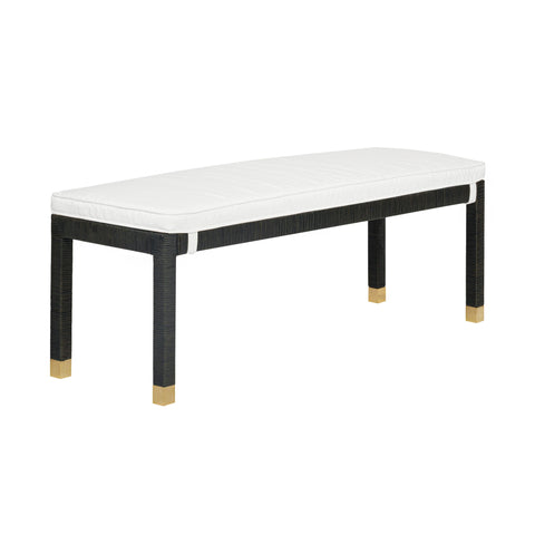 Timeless Minimalist Coastal Upholstered Accent Bench