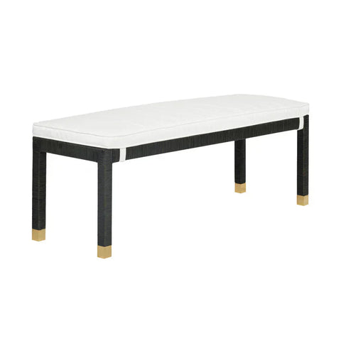 Timeless Minimalist Coastal Upholstered Accent Bench