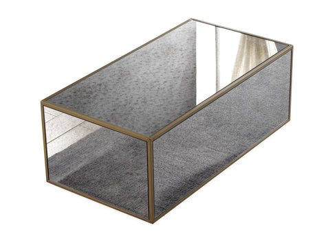 Lana Mirrored Modern Drum Coffee Table