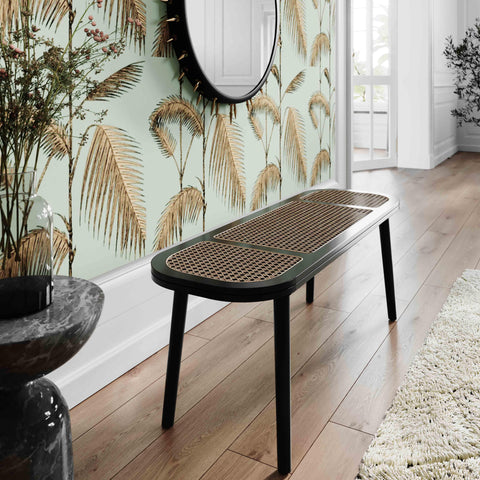 Timeless Minimalist Scandinavian Accent Bench with Tapered Legs