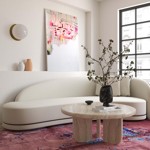 TOV Furniture Patrizia Modern Freeform Round Coffee Table