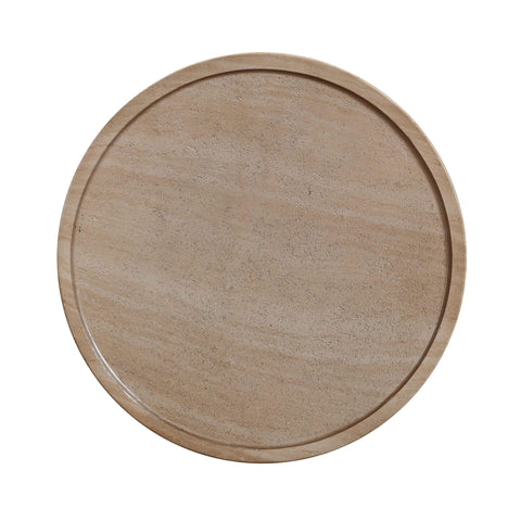 Space Saving Center Table with Fluted Drum Base Accent Table