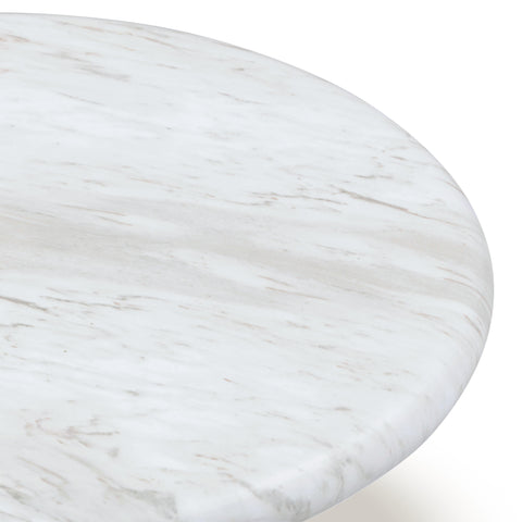 Outdoor Living & Garden Round Marble Drum Coffee Table