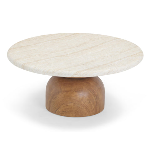TOV Furniture Nature-Driven Modernist Round Drum Coffee Table