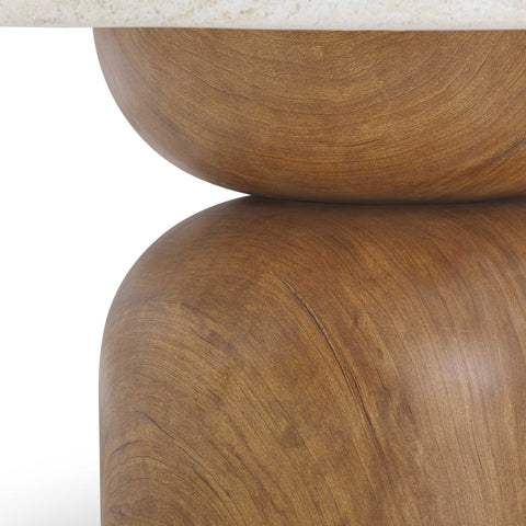 TOV Furniture Nature-Driven Modernist Round Drum Coffee Table