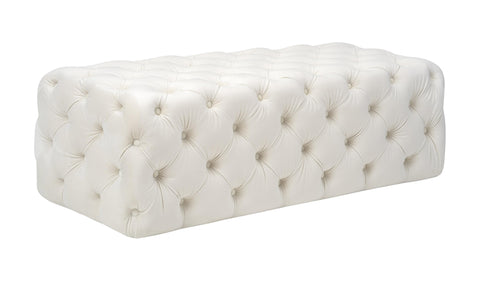 Timeless Minimalist Chesterfield Tufted Velvet Cocktail Ottoman