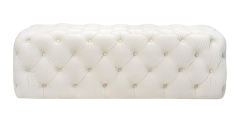 Timeless Minimalist Chesterfield Tufted Velvet Cocktail Ottoman