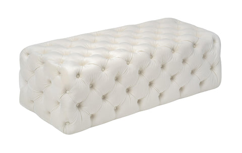 Timeless Minimalist Chesterfield Tufted Velvet Cocktail Ottoman