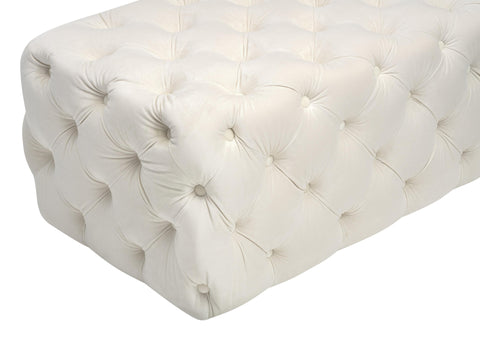 Timeless Minimalist Chesterfield Tufted Velvet Cocktail Ottoman