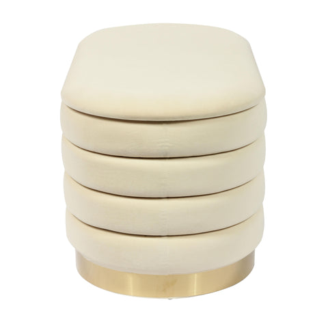 Space Saving Modern Velvet Storage Bench with Plinth Base