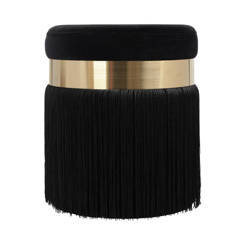 Melody Contemporary Fringe Pouf Ottoman