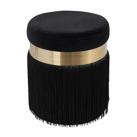 Melody Contemporary Fringe Pouf Ottoman