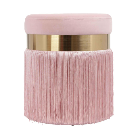 Melody Contemporary Fringe Pouf Ottoman
