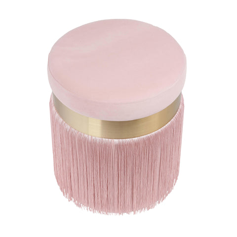 Melody Contemporary Fringe Pouf Ottoman