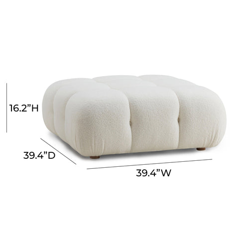 Timeless Minimalist Modern Tufted Pouf Ottoman