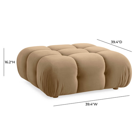 Timeless Minimalist Modern Tufted Velvet Pouf Ottoman