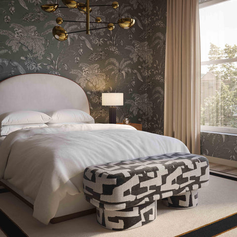 Expressive Renter Contemporary Upholstered Accent Bench