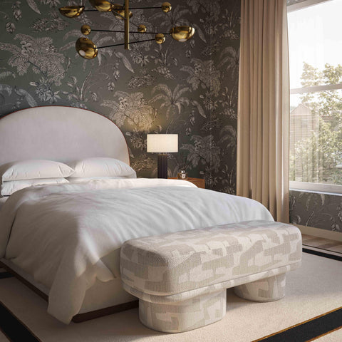 Expressive Renter Contemporary Upholstered Accent Bench