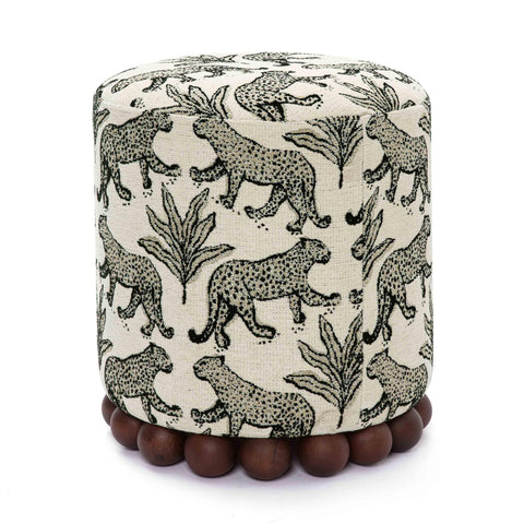 Space Saving Bohemian Pouf Ottoman Upholstered Design