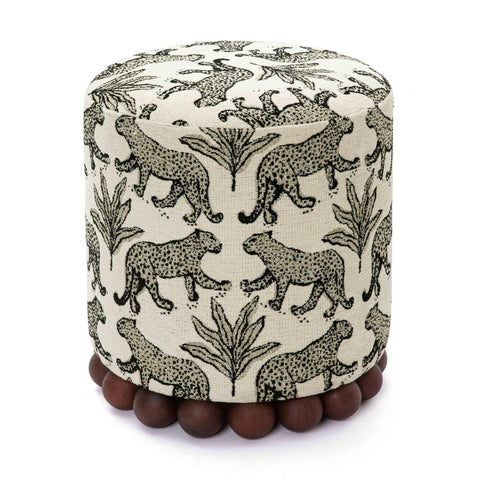 Space Saving Bohemian Pouf Ottoman Upholstered Design