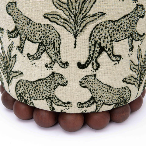 Space Saving Bohemian Pouf Ottoman Upholstered Design