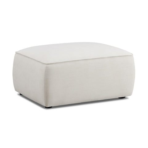 Timeless Minimalist Upholstered Pouf Ottoman in Modern Style