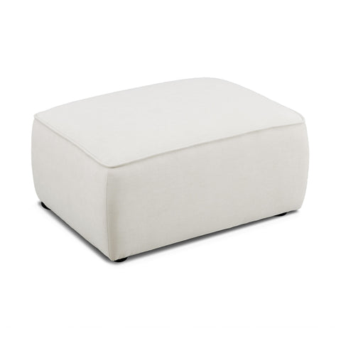 Timeless Minimalist Upholstered Pouf Ottoman in Modern Style
