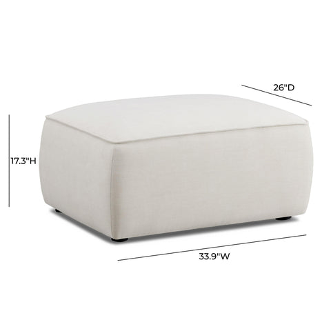 Timeless Minimalist Upholstered Pouf Ottoman in Modern Style